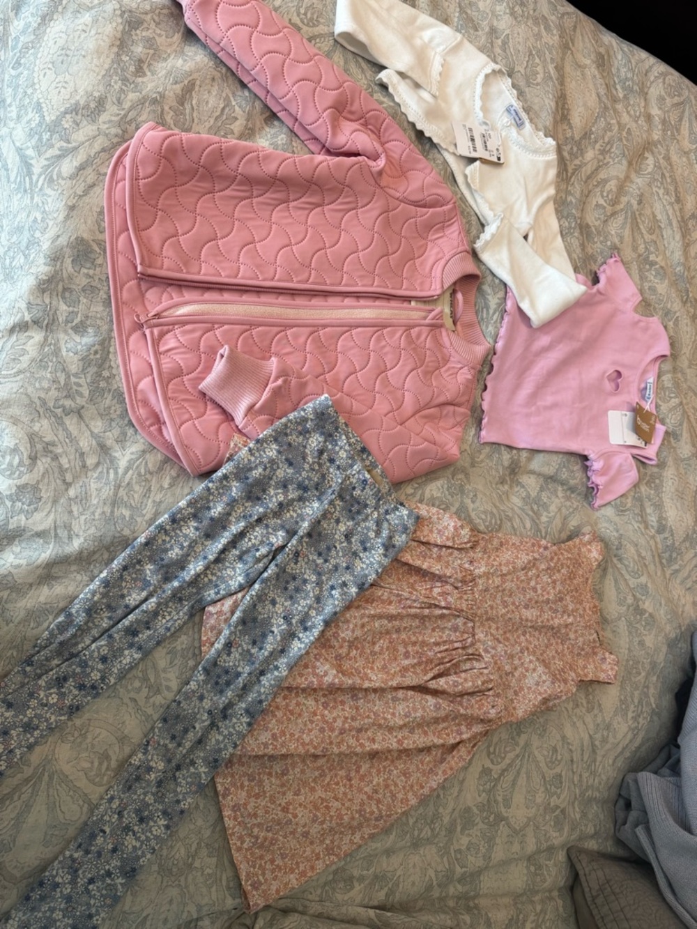 NWOT Wheat Girls Quilted Pink Jacket